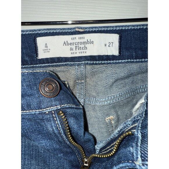 Abercrombie & Fitch Low-Rise Bermuda Jean Jorts Shorts Size 27 - Picture 4 of 8
